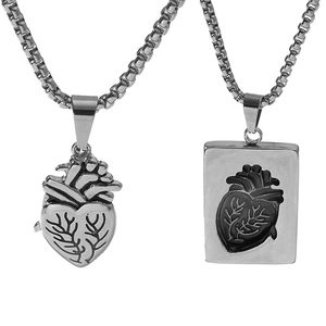 Collana Con Pendente A Cuore Anatomico In Lega Stile Hip Hop Vintage Gioielli Per Coppie Regalo San Valentino Unisex
