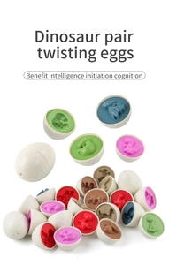Dinosaur matching eggs toy set for color and shape sorting educational play