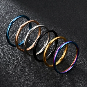 Minimalist Stainless Steel Plain Band Ring For Men Women High Polished Comfort Fit Wedding Party Jewelry Finger Ring Gift