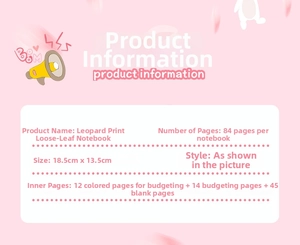 Detailed specifications of Leopard A6 binder with 84 pages for budget planning