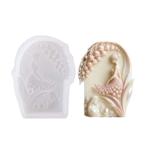 3D Maiglöckchen Engel Silikonform für die DIY handgemachte Duftkerzenherstellung