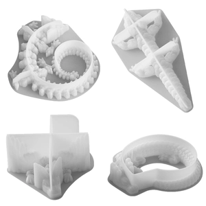 3D silicone mold for articulated crystal dragon resin DIY projects in various poses