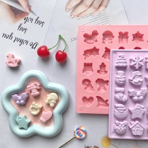 Christmas Silicone Chocolate Mold Multi Cavity DIY Baking Tray For Pudding Jelly Cake Decoration Reusable