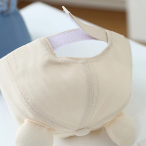 Rear view of baby bear baseball cap showing adjustable velcro strap and 3D bear ears