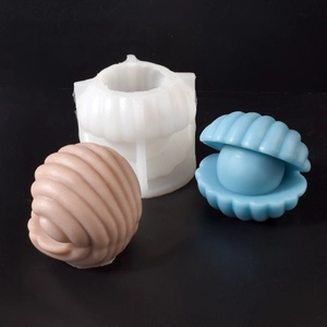 Stampo in silicone a conchiglia per vasi di fiori e candele profumate fai-da-te