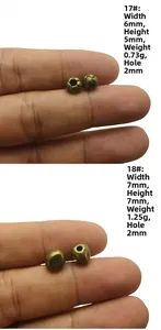 Detailed close-up of antique bronze alloy spacer beads for DIY jewelry making