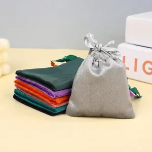 Colorful velvet drawstring pouches for jewelry storage and premium gift packaging