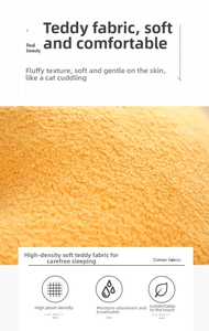Detailed macro view of high-density orange teddy velvet fabric with soft grainy texture