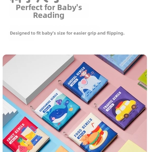 Macro view of colorful baby cloth books for early learning and cognitive development