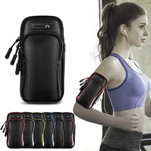 Fascia Da Braccio Sportiva Per Telefono Nylon Impermeabile Traspirante Regolabile Fitness Allenamento Con Foro Per Auricolari
