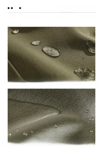 Macro detail of waterproof apron fabric with stain-resistant layer and PE coating