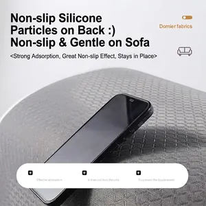 Non-slip grey Dornier chair cushion with silicone dots and high-friction surface