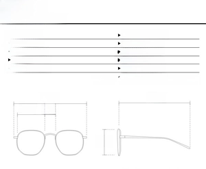 Detailed size specifications for Y2K sports sunglasses including frame width and lens height