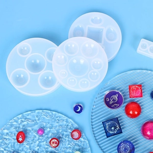 Set de moules en silicone DIY pour sphères en résine et bijoux en demi-sphère