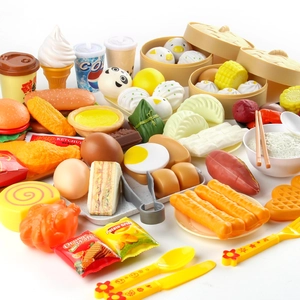 Comprehensive kids pretend play food set with burgers sushi and kitchen accessories
