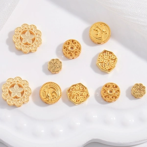 925 Sterling Silver Hollow Round Flower Spacer Beads DIY Bracelet Necklace Jewelry Making Finding Charms For Women Fashion Crafts