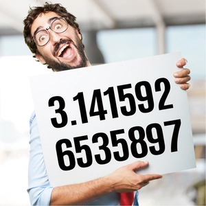 Close-up of 3-inch waterproof vinyl number stickers for mailboxes and sorting