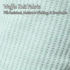 Mint green waffle fabric pet vest showing breathable and pilling-resistant texture