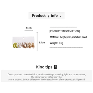 Detailed chart showing 10-piece earring set dimensions and material specifications