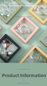 Detailed view of colorful PE membrane jewelry boxes for suspended jewelry display