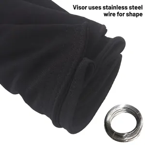 Cappello da sole nero da donna con tesa larga e filo in acciaio inox per modellare la forma