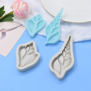 Sea Conch Shell Silicone Molds For Fondant Cake Chocolate Baking DIY Resin Craft Ocean Style Kitchen Decorating Tools