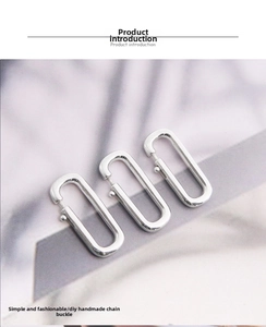 Close-up of S925 sterling silver oval spring clasps for DIY jewelry necklace making