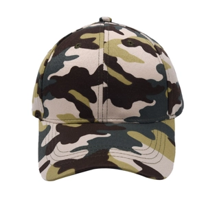 Gorra de béisbol de camuflaje con estructura de seis paneles y visera curva para deporte