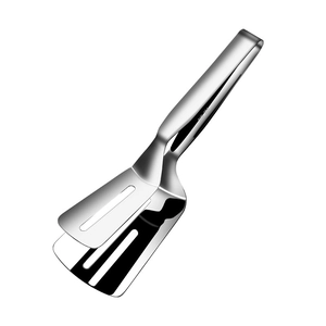 304 stainless steel spatula tong for frying steak and fish with hollow design