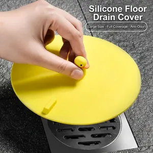 Cartoon Duck Silicone Drain Cover Odor-Proof Sink Stopper For Bathroom Kitchen Bathtub Flexible Anti-Clogging