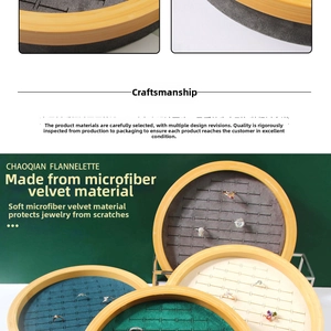 Detailed view of bamboo jewelry tray with premium microfiber slots for rings and earrings
