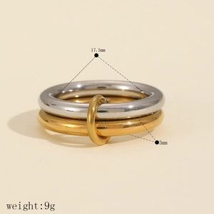 Macro shot of multi-layer stainless steel ring with 17.5mm inner diameter specifications