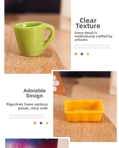 Close-up of grass green mini cup and yellow textured plate for micro moss landscapes