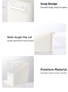 Detail view of Japanese cheese slice storage box with snap lid and wide opening