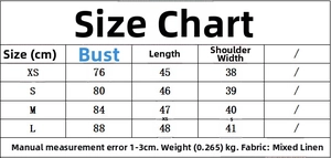 Tableau des tailles détaillé pour ensemble gilet sans manches et pantalon large