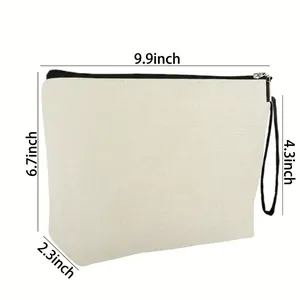 Portable geometric cosmetic bag with dimensions 25cm width and 17cm height