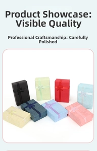 Close-up of multicolored jewelry gift boxes featuring elegant bow ribbon decorations
