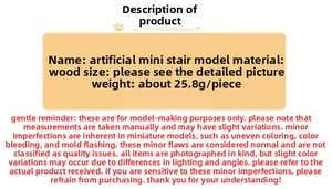 Detailed wood material and weight specifications for a miniature dollhouse staircase model