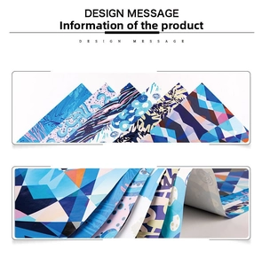 Detailed macro view of mixed geometric and abstract pattern gift wrapping paper sheets