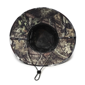 Cappello boonie mimetico giungla a tesa larga con fodera a rete e cordino regolabile