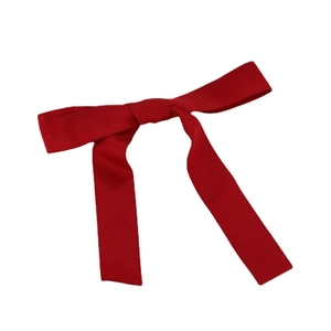 Elegant red fabric bow hair clip for women featuring a minimalist and stylish ribbon design