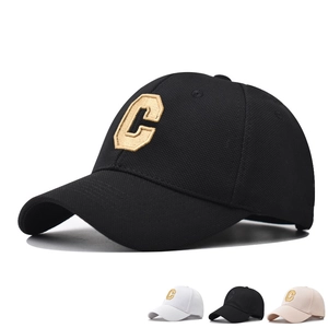 Baseball Cap Cotton Embroidered Letter C Breathable Sunshade Adjustable Casual Sport Hat For Men Women