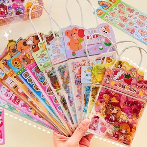 Creative PET cartoon bear and girl stickers for DIY scrapbooking and gift decoration