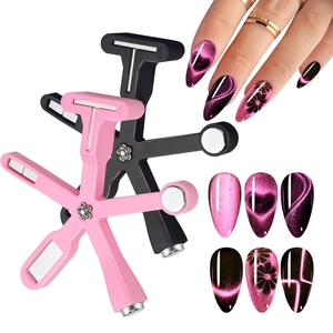 Nail Magnet Tool Multi-Functional Cat Eye Gel Polish Magnet For Heart Flower Patterns Plastic And Magnet