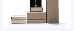 Brown satin LED jewelry box collection for rings and necklaces with luxury texture