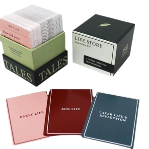 Life Story Interview Kit with 150 prompt cards for early mid and later life memories