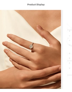 Close-up of elegant heart-shaped moissanite ring with micro-pave diamonds on model