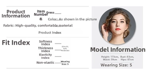 Detailed size chart and model information for the vintage floral stripe short sleeve dress