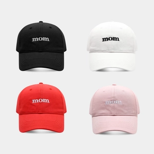 Mom Letter Embroidery Cotton Baseball Cap For Women Adjustable Soft Top Casual Sun Protection Outdoor Sports Hat