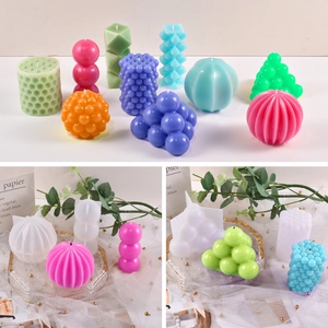 Moules en silicone pour bougies artisanales en forme de bulles et sphères créatives